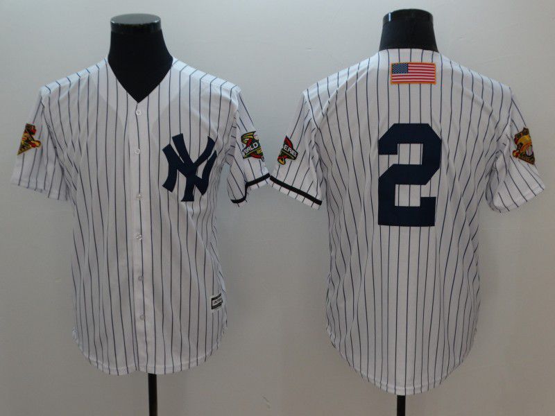 Men New York Yankees #2 No Name White Throwback Game MLB Jerseys->chicago cubs->MLB Jersey
